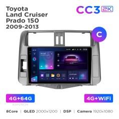 Radio samochodowe Teyes CC3 2k 4+64 Gb Toyota Land Cruiser Prado 150 2009-2013 (C) 9"