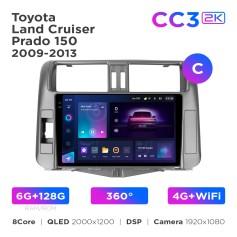Radio samochodowe Teyes CC3 2k 6+128 Gb 360° Toyota Land Cruiser Prado 150 2009-2013 (C) 9"
