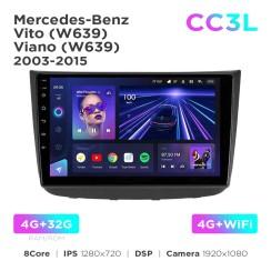 Radio samochodowe do Mercedes-Benz Vito 2 / Viano 2 (W639) 2003-2015 Teyes CC3L 4+32 Gb 10"