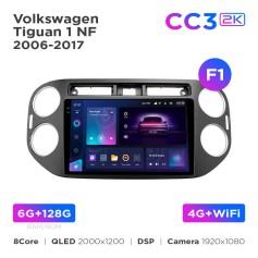 Radio samochodowe Teyes CC3 2k 6+128 Gb Volkswagen Tiguan 1 NF 2006-2017 (F1) 9"