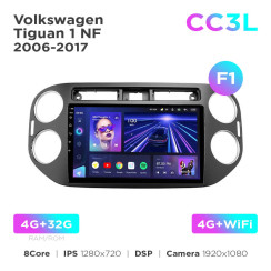 Radio samochodowe do Volkswagen Tiguan 1 NF 2006-2017 (F1) Teyes CC3L 4+32 Gb 9"