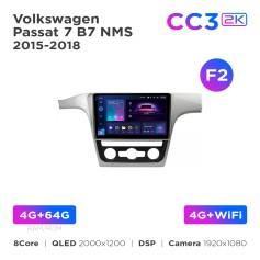 Radio samochodowe Teyes CC3 2k 4+64 Gb Volkswagen Passat 7 B7 NMS 2015-2018 (F2) 10"