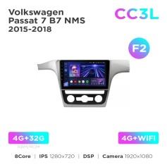 Radio samochodowe do Volkswagen Passat 7 B7 NMS 2015-2018 (F2) Teyes CC3L 4+32 Gb 10"