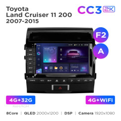 Radio samochodowe Teyes CC3 2k 4+32 Gb Toyota Land Cruiser 200 11 2007-2015 (F2) (A) 9"