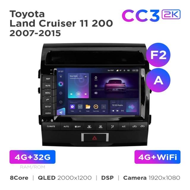 Radio samochodowe Teyes CC3 2k 4+32 Gb Toyota Land Cruiser 200 11 2007-2015 (F2) (A) 9"