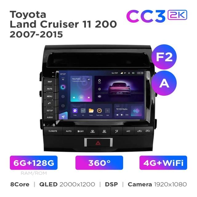 Radio samochodowe Teyes CC3 2k 6+128 Gb 360° Toyota Land Cruiser 200 11 2007-2015 (F2) (A) 9"