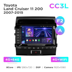 Radio samochodowe Teyes CC3L 4+64 Gb Toyota Land Cruiser 200 11 2007-2015 (F2) (A) 9"