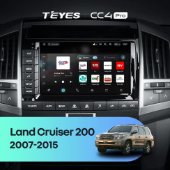 Radio samochodowe Teyes CC4 Pro 2k 12+256 Gb Toyota Land Cruiser 200 11 2007-2015 (F2) (B) 9"
