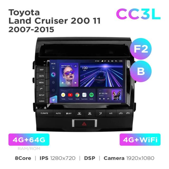 Radio samochodowe Teyes CC3L 4+64 Gb Toyota Land Cruiser 200 11 2007-2015 (F2) (B) 9"