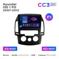 Radio samochodowe Teyes CC3 2k 4+64 Gb Hyundai i30 1 FD 2007-2012 (F1) 9"
