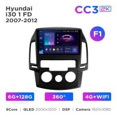 Radio samochodowe Teyes CC3 2k 6+128 Gb 360° Hyundai i30 1 FD 2007-2012 (F1) 9"