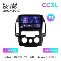Radio samochodowe do Hyundai i30 1 FD 2007-2012 (F1) Teyes CC3L 4+32 Gb 9"