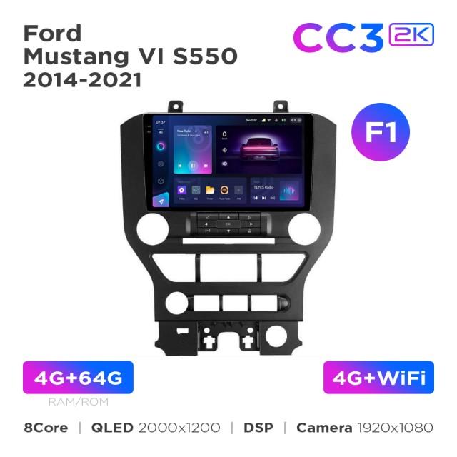 Radio samochodowe Teyes CC3 2k 4+64 Gb Ford Mustang VI S550 2014-2021 (F1) 9"
