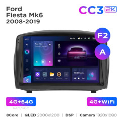 Radio samochodowe Teyes CC3 2k 4+64 Gb Ford Fiesta Mk6 2008-2019 (F2) (A) 9"