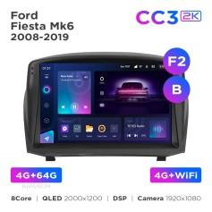 Radio samochodowe Teyes CC3 2k 4+64 Gb Ford Fiesta Mk6 2008-2019 (F2) (B) 9"