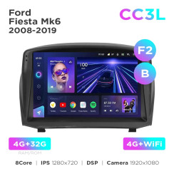 Radio samochodowe do Ford Fiesta Mk6 2008-2019 (F2) (B) Teyes CC3L 4+32 Gb 9"
