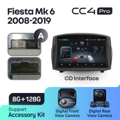 Radio samochodowe Teyes CC4 Pro 2k 8+128 Gb Ford Fiesta Mk6 2008-2019 (F2) (A) 9"