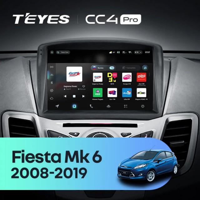 Radio samochodowe Teyes CC4 Pro 2k 8+128 Gb Ford Fiesta Mk6 2008-2019 (F2) (B) 9"