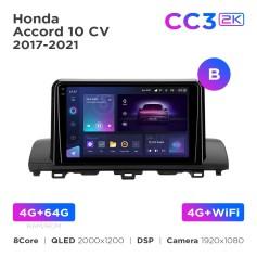 Radio samochodowe Teyes CC3 2k 4+64 Gb Honda Accord 10 CV 2017-2021 (B) 9"