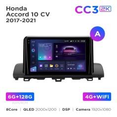 Radio samochodowe Teyes CC3 2k 6+128 Gb Honda Accord 10 CV 2017-2021 (A) 9"