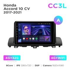 Radio samochodowe do Honda Accord 10 CV 2017-2021 (A) Teyes CC3L 4+32 Gb 9"