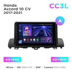 Radio samochodowe Teyes CC3L 4+64 Gb Honda Accord 10 CV 2017-2021 (A) 9"