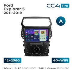 Radio samochodowe Teyes CC4 Pro 2k 12+256 Gb Ford Explorer 5 2011-2019 (A) 10"