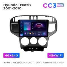 Radio samochodowe Teyes CC3 2k 4+64 Gb Hyundai Matrix 2001-2010 9