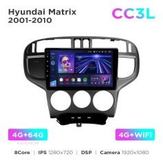 Radio samochodowe Teyes CC3L 4+64 Gb Hyundai Matrix 2001-2010 9"