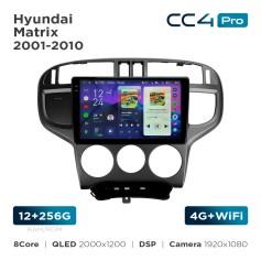 Radio samochodowe Teyes CC4 Pro 2k 12+256 Gb Hyundai Matrix 2001-2010 9"