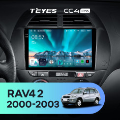 Radio samochodowe Teyes CC4 Pro 2k 8+128 Gb Toyota RAV4 2 CA20 CA20W XA20 2000-2003 (F3) 9"