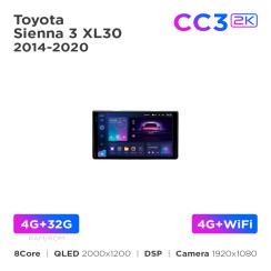 Radio samochodowe Teyes CC3 2k 4+32 Gb Toyota Sienna 3 XL30 2014-2020 9"