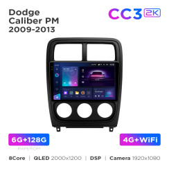 Radio samochodowe Teyes CC3 2k 6+128 Gb Dodge Caliber PM 2009-2013 9