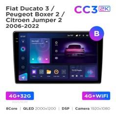 Radio samochodowe Teyes CC3 2k 4+32 Gb Fiat Ducato 3 / Peugeot Boxer 2 / Citroen Jumper 2 2006-2022 (B) 9"