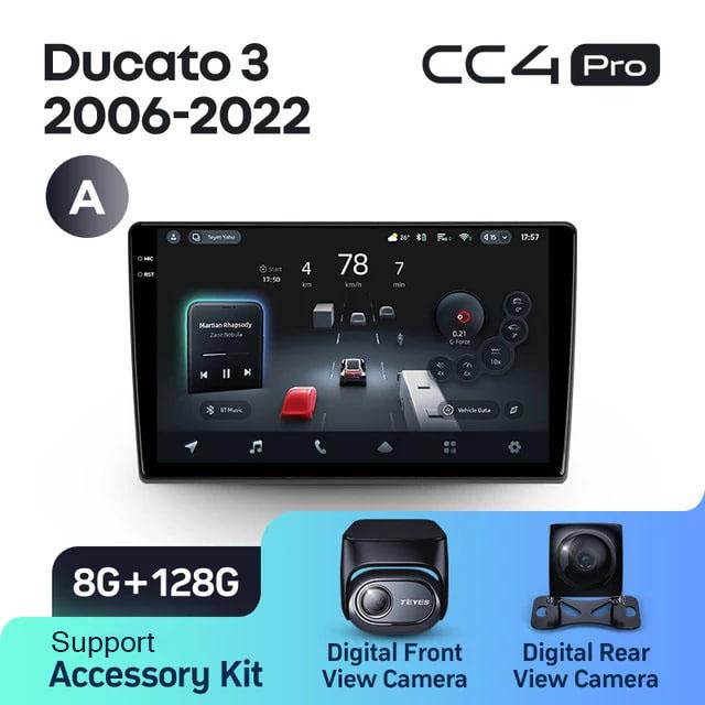 Radio samochodowe Teyes CC4 Pro 2k 8+128 Gb Fiat Ducato 3 / Peugeot Boxer 2 / Citroen Jumper 2 2006-2022 (A) 9"