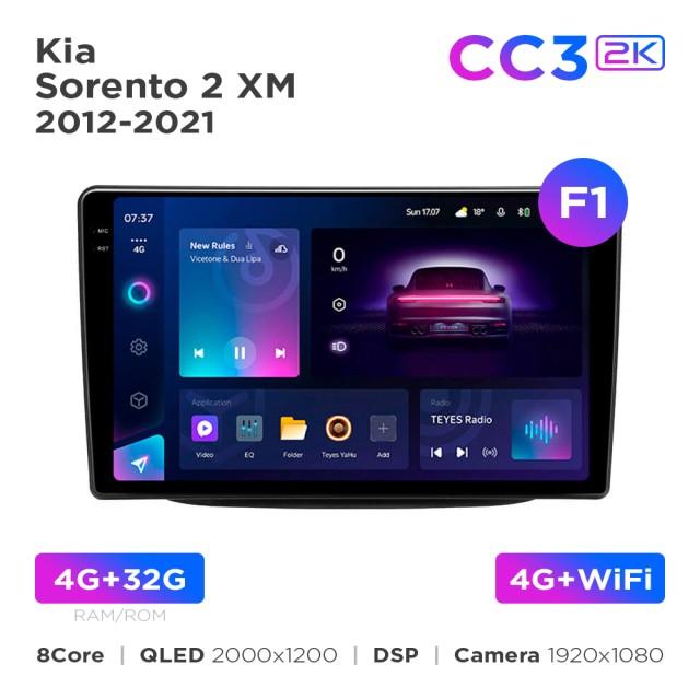 Radio samochodowe Teyes CC3 2k 4+32 Gb Kia Sorento 2 XM 2012-2021 (F1) 9"