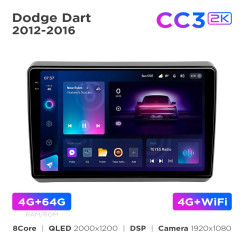 Radio samochodowe Teyes CC3 2k 4+64 Gb Dodge Dart 2012-2016 9"