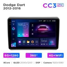 Radio samochodowe Teyes CC3 2k 6+128 Gb 360° Dodge Dart 2012-2016 9"