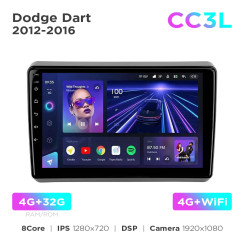 Radio samochodowe do Dodge Dart 2012-2016 Teyes CC3L 4+32 Gb 9"
