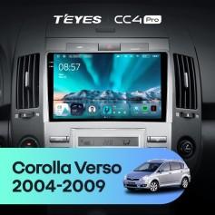 Radio samochodowe Teyes CC4 Pro 2k 8+128 Gb Toyota Corolla Verso AR10 2004-2009 (F2) 9"