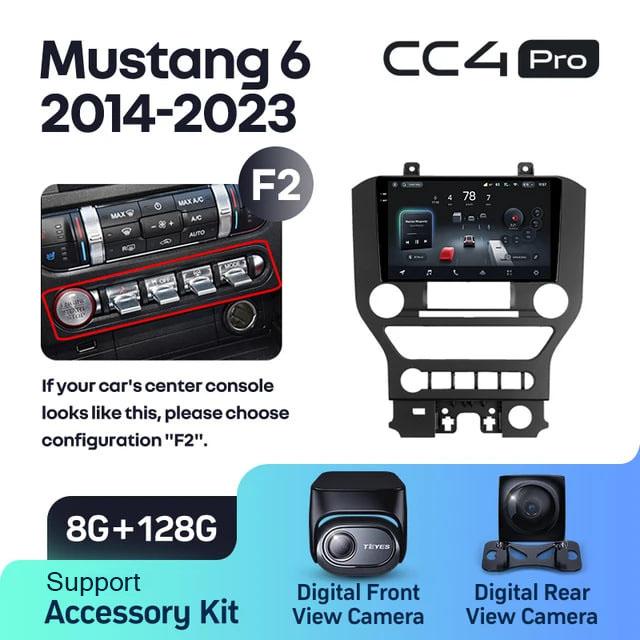 Radio samochodowe Teyes CC4 Pro 2k 8+128 Gb Ford Mustang VI S550 2014-2021 (F2) 9"