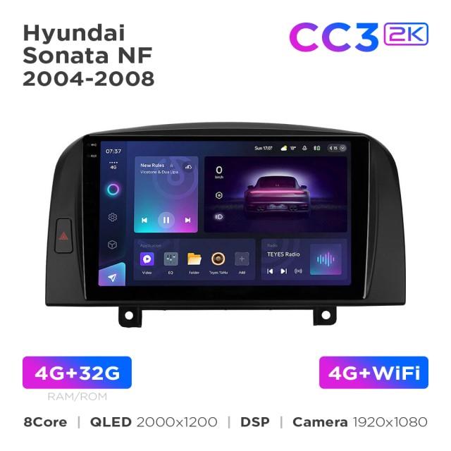 Radio samochodowe Teyes CC3 2k 4+32 Gb Hyundai Sonata NF 2004-2008 9"