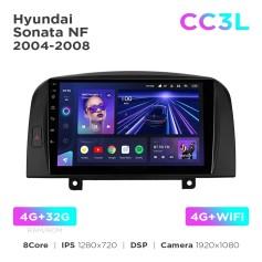 Radio samochodowe do Hyundai Sonata NF 2004-2008 Teyes CC3L 4+32 Gb 9"