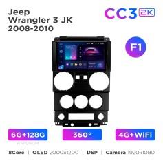Radio samochodowe Teyes CC3 2k 6+128 Gb 360° Jeep Wrangler 3 JK 2008-2010 (F1) 9