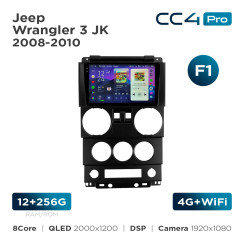 Radio samochodowe Teyes CC4 Pro 2k 12+256 Gb Jeep Wrangler 3 JK 2008-2010 (F1) 9"