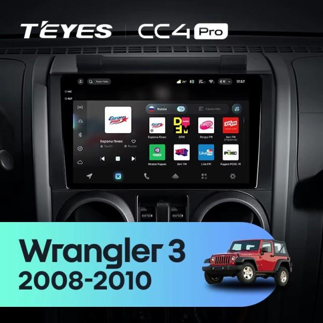 Radio samochodowe Teyes CC4 Pro 2k 8+128 Gb Jeep Wrangler 3 JK 2008-2010 (F1) 9"