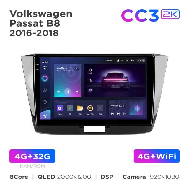 Radio samochodowe Teyes CC3 2k 4+32 Gb Volkswagen Passat B8 2016-2018 10