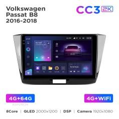 Radio samochodowe Teyes CC3 2k 4+64 Gb Volkswagen Passat B8 2016-2018 10"