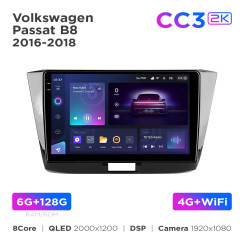 Radio samochodowe Teyes CC3 2k 6+128 Gb Volkswagen Passat B8 2016-2018 10