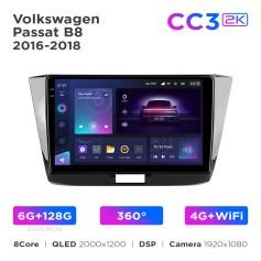 Radio samochodowe Teyes CC3 2k 6+128 Gb 360° Volkswagen Passat B8 2016-2018 10"